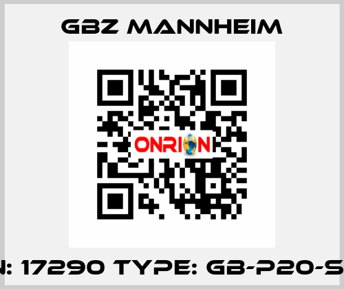 P/N: 17290 Type: GB-P20-Set  GBZ MANNHEIM