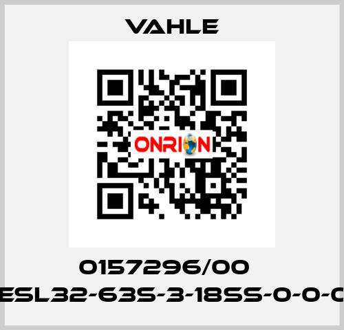 0157296/00    SA-KESL32-63S-3-18SS-0-0-04-04  Vahle