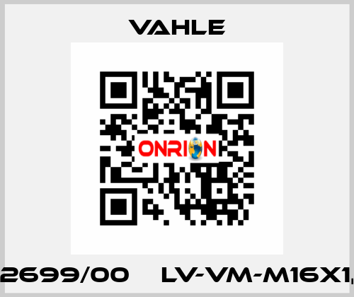 0332699/00    LV-VM-M16X1,5-K  Vahle