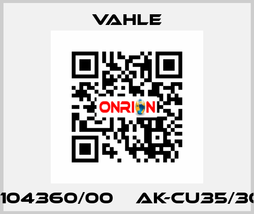 0104360/00    AK-CU35/30  Vahle