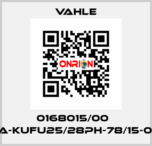 0168015/00    SA-KUFU25/28PH-78/15-0,0  Vahle