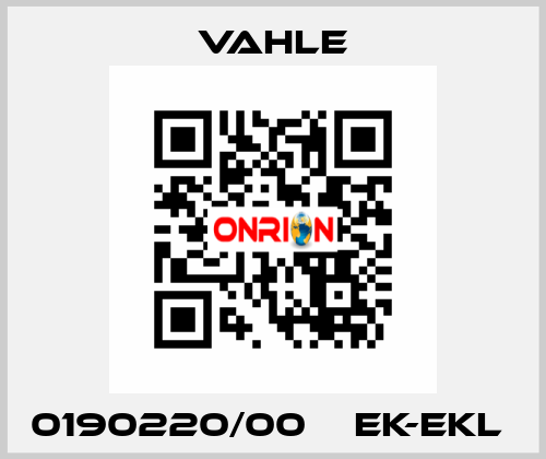 0190220/00    EK-EKL  Vahle