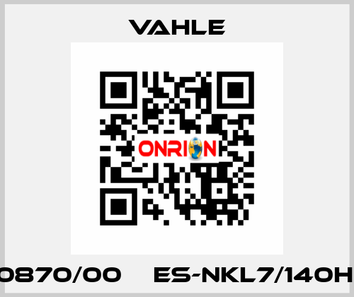 0190870/00    ES-NKL7/140HS-L  Vahle