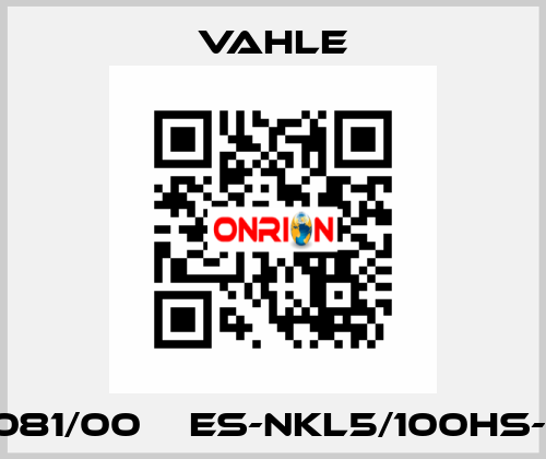 0195081/00    ES-NKL5/100HS-1000  Vahle