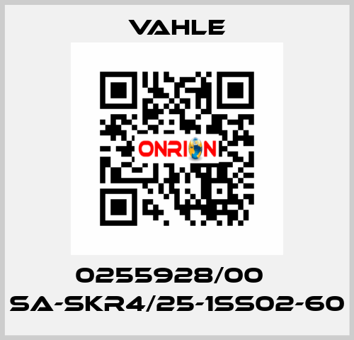 0255928/00    SA-SKR4/25-1SS02-60  Vahle