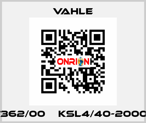 0257362/00    KSL4/40-2000HSA  Vahle