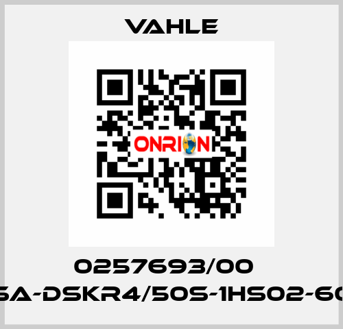 0257693/00    SA-DSKR4/50S-1HS02-60  Vahle