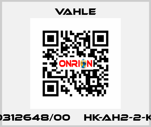 0312648/00    HK-AH2-2-K  Vahle