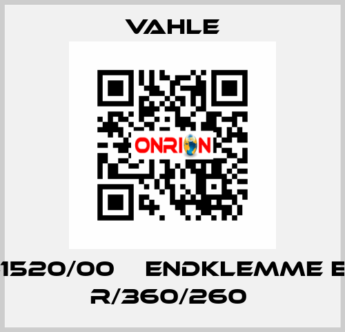 0341520/00    ENDKLEMME E 130 R/360/260  Vahle