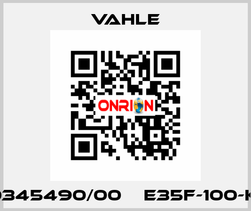 0345490/00    E35F-100-K  Vahle