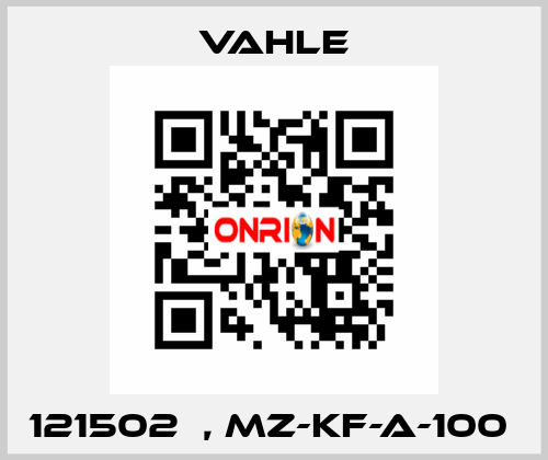 121502  , MZ-KF-A-100  Vahle