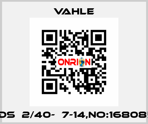 KDS  2/40-  7-14,NO:168085  Vahle