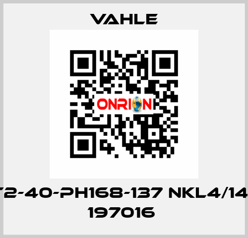 KST2-40-PH168-137 NKL4/140A  197016  Vahle