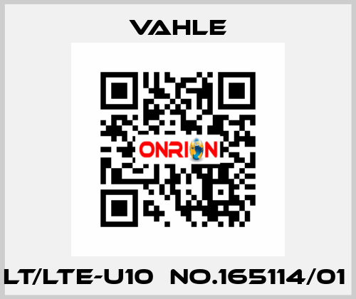 LT/LTE-U10  NO.165114/01  Vahle