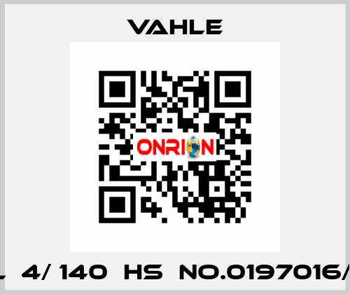 NKL  4/ 140  HS  NO.0197016/00  Vahle