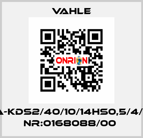 SA-KDS2/40/10/14HS0,5/4/10  NR:0168088/00  Vahle