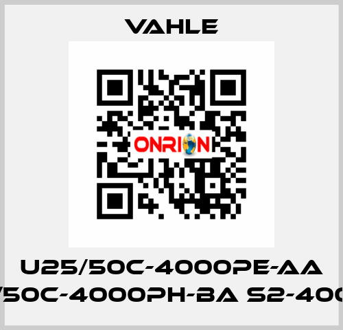 U25/50C-4000PE-AA U25/50C-4000PH-BA S2-4000-K  Vahle