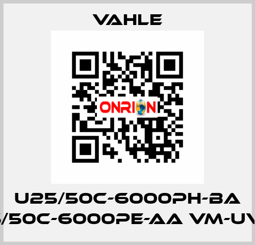 U25/50C-6000PH-BA U25/50C-6000PE-AA VM-UV25  Vahle