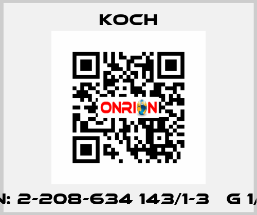 S/N: 2-208-634 143/1-3   G 1/2"  KOCH