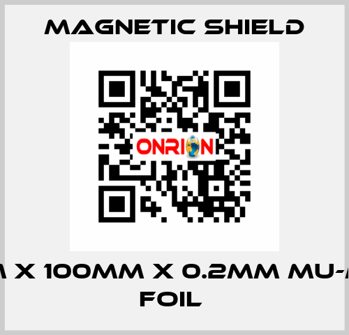 100mm x 100mm x 0.2mm Mu-metal Foil  Magnetic Shield