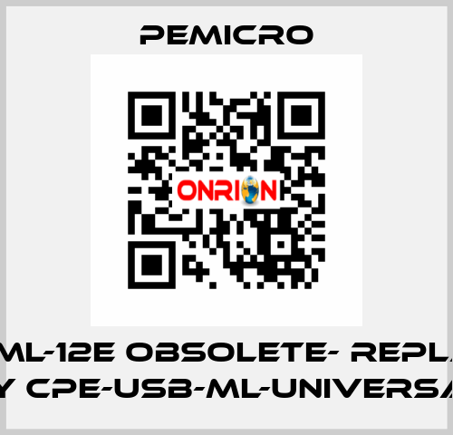 USB-ML-12E OBSOLETE- REPLACED BY CPE-USB-ML-UNIVERSAL PEmicro