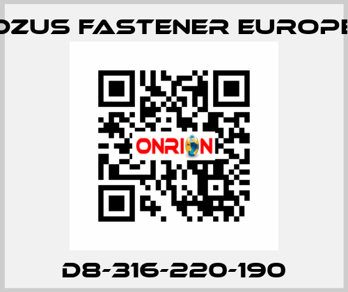 D8-316-220-190 Dzus Fastener Europe