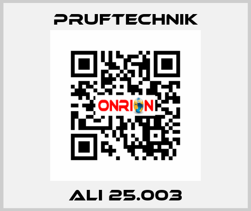 ALI 25.003 Pruftechnik