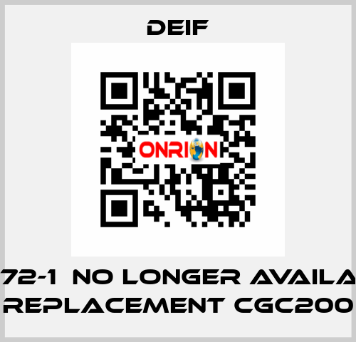 KSE 72-1  no longer available, replacement CGC200 Deif