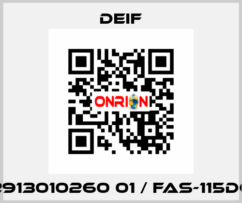 2913010260 01 / FAS-115DG Deif