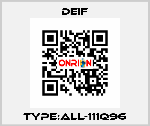 Type:ALL-111Q96 Deif