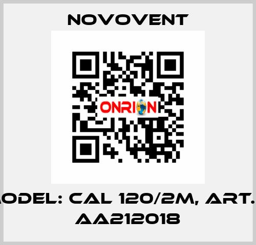 Model: CAL 120/2M, Art.N: AA212018 Novovent