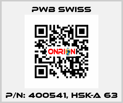 P/N: 400541, HSK-A 63 PWB Swiss