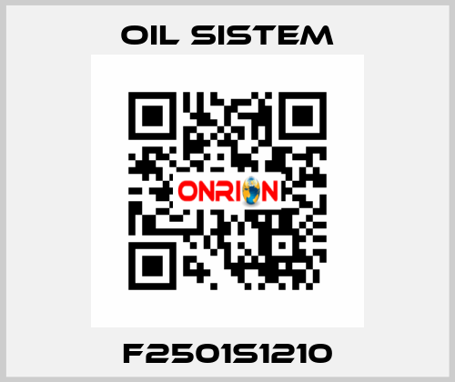 F2501S1210 Oil Sistem