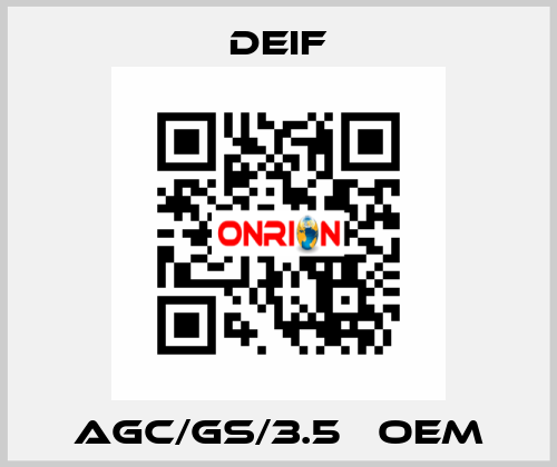 AGC/GS/3.5   oem Deif