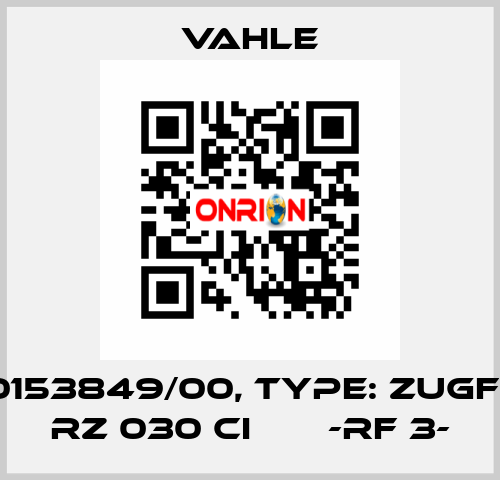 P/n: 0153849/00, Type: ZUGFEDER RZ 030 CI       -RF 3- Vahle