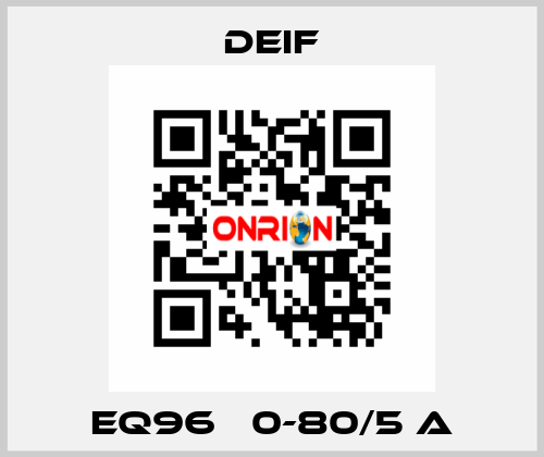 EQ96   0-80/5 A Deif