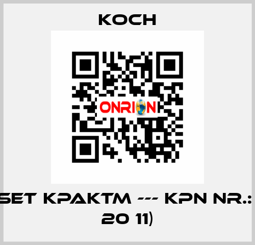 No.4 (Set KPAKTM --- KPN Nr.: 50 50 20 11) KOCH