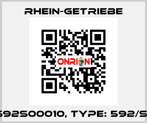 3592S00010, Type: 592/Sp1 Rhein-Getriebe