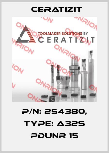 P/N: 254380, Type: A32S PDUNR 15 Ceratizit