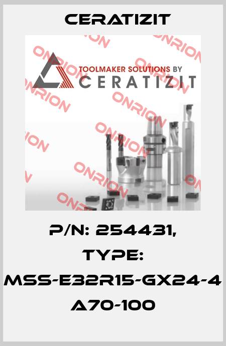 P/N: 254431, Type: MSS-E32R15-GX24-4 A70-100 Ceratizit