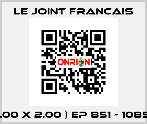 ( 9.00 X 2.00 ) EP 851 - 108516 LE JOINT FRANCAIS