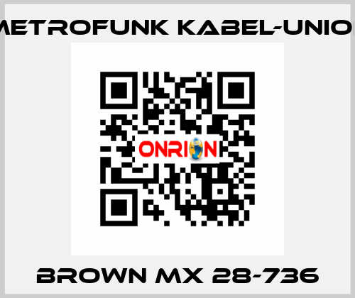 Brown MX 28-736 METROFUNK KABEL-UNION