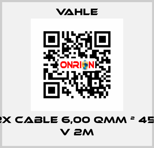 SHE 12x Cable 6,00 Qmm ² 450/750 V 2m Vahle