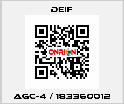 AGC-4 / 183360012 Deif