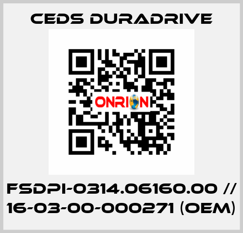 FSDPI-0314.06160.00 // 16-03-00-000271 (OEM) Ceds Duradrive