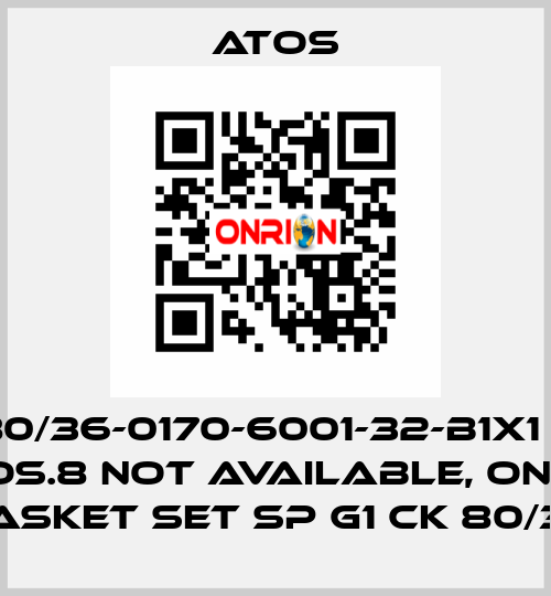 CK-80/36-0170-6001-32-B1X1 for Pos.8 not available, only gasket set SP G1 CK 80/36 Atos