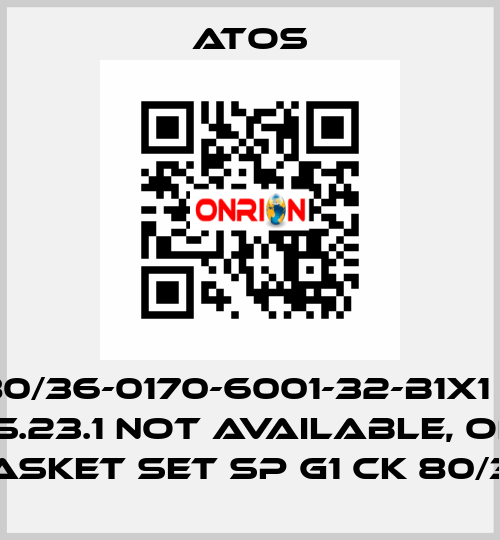 CK-80/36-0170-6001-32-B1X1 for Pos.23.1 not available, only gasket set SP G1 CK 80/36 Atos