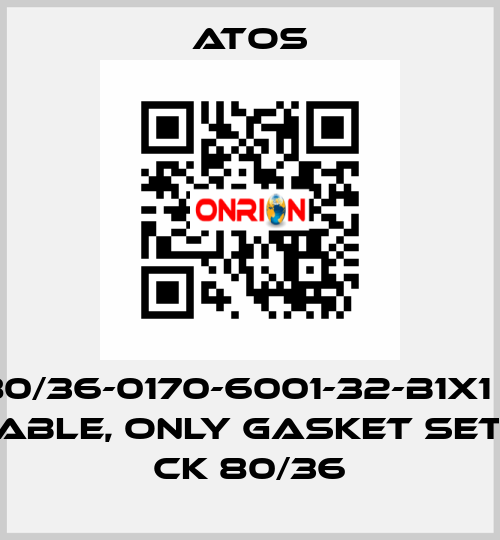 CK-80/36-0170-6001-32-B1X1 not available, only gasket set SP G1 CK 80/36 Atos