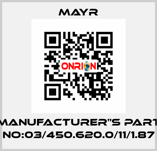 Manufacturer"s Part No:03/450.620.0/11/1.87 Mayr