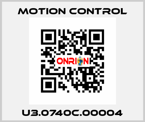 U3.0740C.00004 MOTION CONTROL